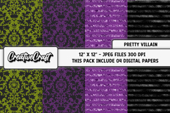 Maleficient Digital Paper, halloween graphics, illustrations Product Image 1