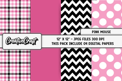 Minnie Digital Paper, minnie digital scrapbook, illustration Product Image 1
