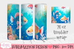 Watercolor Sea Tumbler Wrap Sublimation PNG BUNDLE Product Image 5