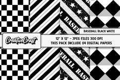 Baseball Sport Digital Papers, background designs, scrapbook Product Image 1