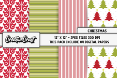Christmas Digital Paper, christmas digital scrapbooking Product Image 1