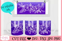 Floral Mug Wrap SVG for Cricut infusible ink | Anemones SVG Product Image 2