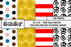 The Pirates Digital Papers, scrapbooking backgrounds designs Product Image 1