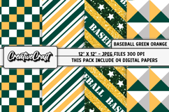 Baseball Sport Digital Papers, background designs, scrapbook Product Image 1