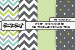 Baby Panda Bear Digital Papers, scrapbook background designs Product Image 1