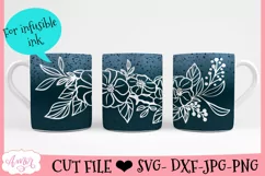 Floral Mug Wrap SVG for Cricut infusible ink | Anemones SVG Product Image 3