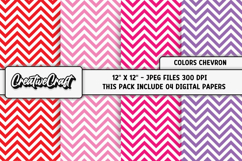 Colors Chevron Digital Papers, scrapbook backgrounds designs Product Image 1