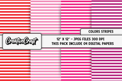 Colors Stripes Digital Papers, scrapbook backgrounds designs Product Image 1