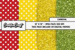 Carnival Colors Digital Papers, scrapbook backgrounds design Product Image 1