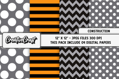 Construction Digital Papers, build truck scrapbook designs Product Image 1