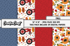 Autumn Fall Digital Paper, thanksgiving digital scrapbook Product Image 1