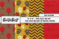 Autumn Digital Papers, thanksgiving backgrounds designs Product Image 1