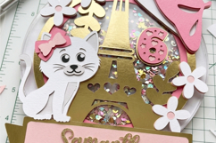 cute cat paris topper 3D SVG Product Image 3