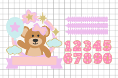 Teddy Bear Cake Topper 3D SVG Product Image 2