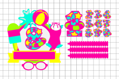 Pool Party Shaker Cake Topper 3D SVG Product Image 2