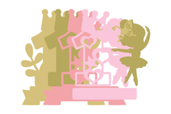 Ballerina numbers Topper 3D SVG Product Image 3