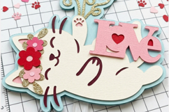Cute Cat Love Cake Topper 3D SVG Product Image 4