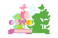 Tulips numbers Topper 3D SVG Product Image 3