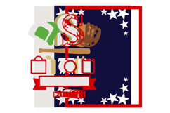 Birth Stats announcement signs Baseball 3D SVG Product Image 3