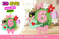 Flowers Shaker Cake Topper SVG Product Image 1