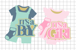 Gender Reveal Announcement Sign 3D SVG Product Image 2