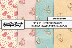 Easter Bunny Digital Papers, scrapbook backgrounds designs Product Image 1