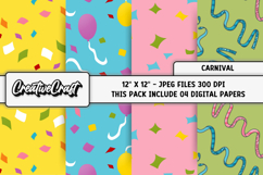 Carnival Colors Digital Papers, scrapbook backgrounds design Product Image 1