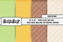 Emoticons Digital Papers, scrapbooking backgrounds designs Product Image 1