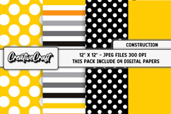 Construction Digital Papers, build truck scrapbook designs Product Image 1