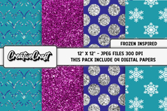 Frozen Inspired Digital Papers, scrapbooking papers designs Product Image 1
