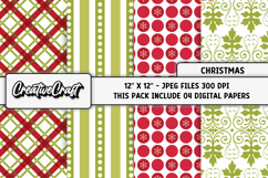 Christmas Digital Paper, christmas digital scrapbooking Product Image 1