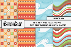 Noah Ark Digital papers, scrapbooking backgrounds designs Product Image 1