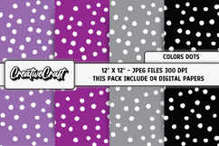 Colors Dots Digital Papers, scrapbooking backgrounds designs Product Image 1