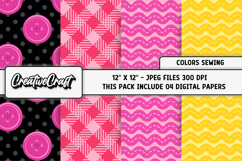 Colors Sewing Digital Papers, scrapbook backgrounds designs Product Image 1