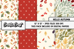 Autumn Fall Digital Paper, thanksgiving digital scrapbook Product Image 1