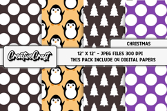 Christmas Digital Papers, scrapbooking backgrounds designs Product Image 1