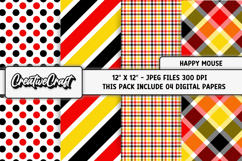 Happy Mouse Digital Papers, scrapbooking backgrounds designs Product Image 1
