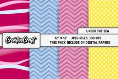 Under the Sea Digital Papers, scrapbook backgrounds designs Product Image 1