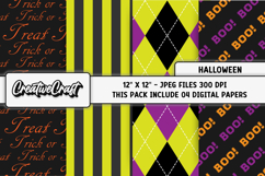 Halloween Digital Paper, halloween scrapbook, illustrations Product Image 1
