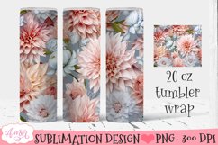 Floral Seamless Tumbler wrap for Sublimation PNG Product Image 1