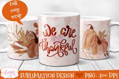 We are thankful design for mug sublimation 11oz Product Image 1