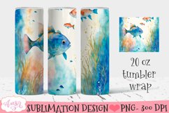 Watercolor Sea Tumbler Wrap Sublimation PNG BUNDLE Product Image 6