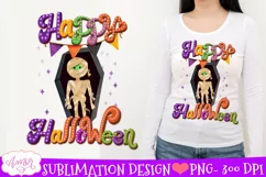 Happy Halloween Sublimation PNG| Cute Halloween mummy design Product Image 1
