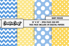 Baby Mouse Digital Papers, scrapbooking backgrounds designs Product Image 1