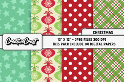 Christmas Digital Paper, christmas digital scrapbooking Product Image 1