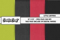Little Ladybug Digital Papers, scrapbook backgrounds designs Product Image 1