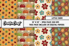 Little Farm Digital Papers, scrapbooking backgrounds designs Product Image 1