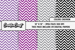Colors Chevron Digital Papers, scrapbook backgrounds designs Product Image 1