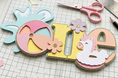 Cute Pool Party Cake topper SVG Product Image 3