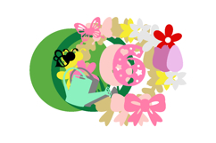 Flowers Shaker Cake Topper SVG Product Image 3